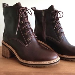 Timberland Sienna High boots, cognac brown, size 9.5 (fits 9)